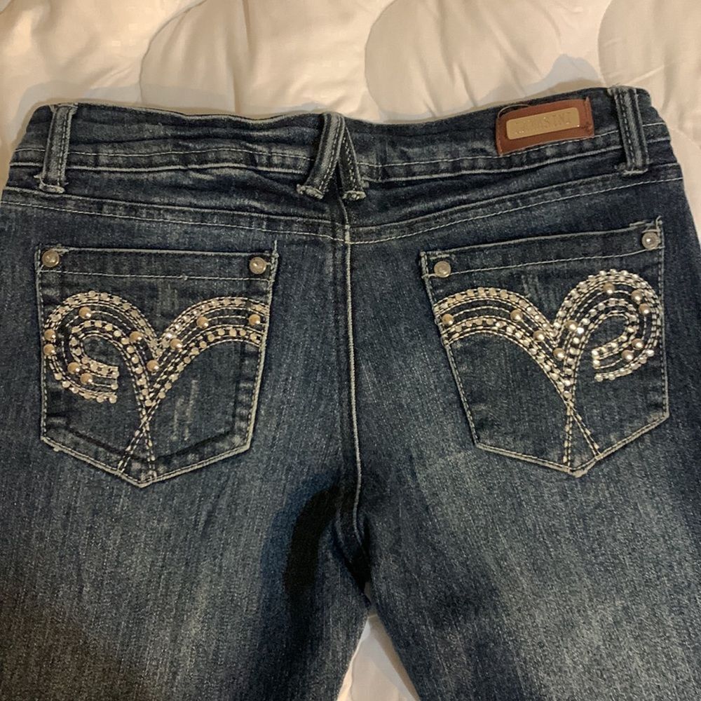 Lamasini Studded Junior Jeans. Size 5 Straight leg